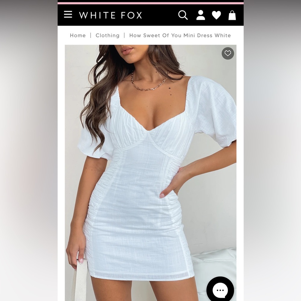 White fox how sweet of you dress